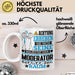Moderator Geschenk Tasse Lustiger Spruch Erheben Sie Sich Der Moderator Betritt den Raum Weiß Trendation
