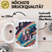 Weltall Katze Faultier Lama Regenbogen Tasse Geschenk Tier Weiß Trendation
