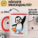 Pinguin Tier Tasse Geschenk Lustige Geschenkidee Spruch Rot Trendation