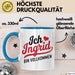 Ingrid Tasse Geschenk Ich Bin Vollkommen Ingrid Geschenkidee Geburtstag Blau Trendation