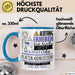 Plattenladenbesitzerin Tasse Geschenk Lustiger Spruch Bitte Erheben Sie Sich Seine Majestät Die Plattenladenbesitzerin Betritt Den Raum Blau Trendation