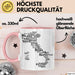 Italienische Städte Italien Karte Tasse Geschenk Lustige Geschenkidee Spruch Rosa Trendation