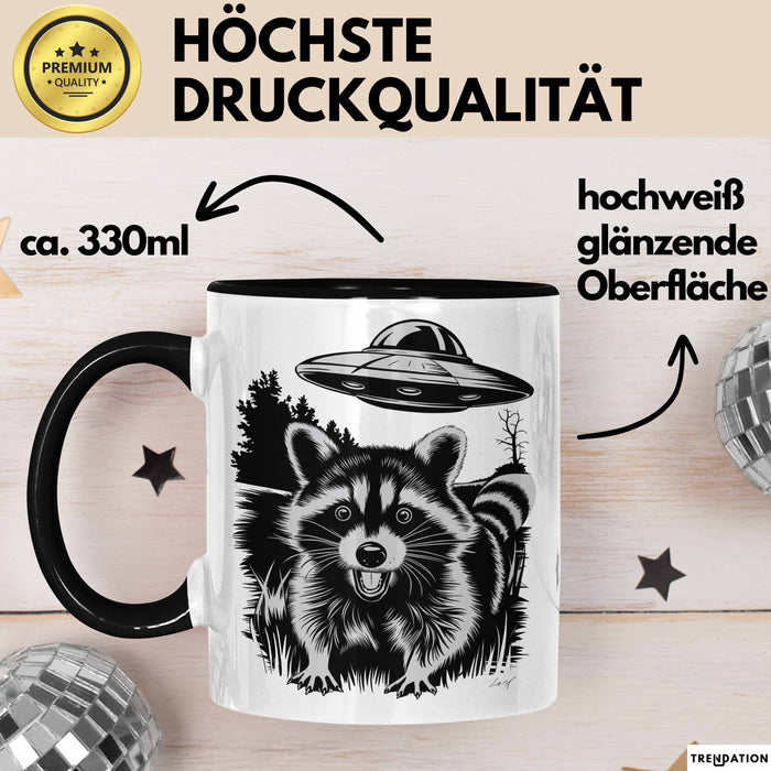 UFO Aliens Tasse Geschenk Waschbär Alien Sci Fi Liebhaber Trendation