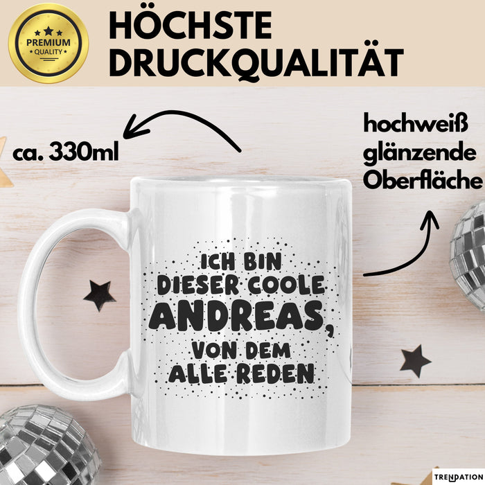 Andreas Tasse Ich Bin Dieser Coole Andreas, Von Dem Alle Reden Geschenk