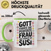Susi Tasse Geschenk Gott Formte Die Perfekte Frau Susi Geschenkidee Grün Trendation
