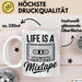 Retro Kassette Mixtape Tasse Geschenk Lustige Geschenkidee Spruch Das Leben Ist Ein Mixtape Weiß Trendation