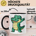 Dabendes Krokodil Tier Tasse Geschenk Lustige Geschenkidee Spruch Schwarz Trendation