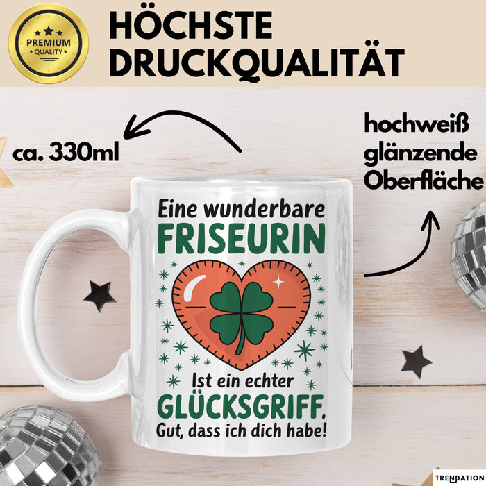 Friseurin Tasse Geschenk Eine Wunderbare Friseurin Ist Ein Echter Gluecksgriff Geschenkidee Geburtstag Friseurin