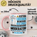 Moderator Geschenk Tasse Lustiger Spruch Erheben Sie Sich Der Moderator Betritt den Raum Rosa Trendation