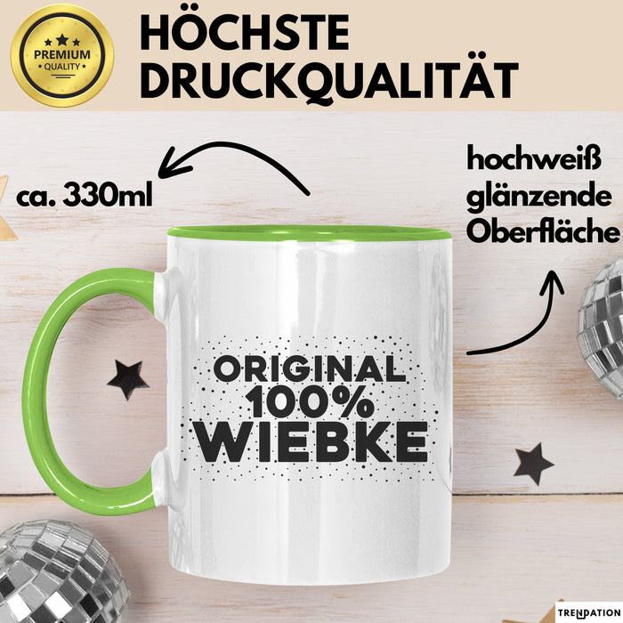 Wiebke Tasse Original 100% Wiebke Geschenk Grün Trendation