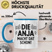 Anja Tasse Geschenk Die Anja Macht Dat Schon Geschenkidee Becher mit Name Blau Trendation