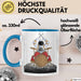 Drummer Schlagzeug-Spieler Geschenk Tasse Geschenkidee Kaffee-Becher Schlagzeuger Mond Grafik Blau Trendation