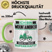 Mountainbiker Tasse Geschenk für Mountainbiker Geburtstag Lustiger Spruch Kaffee-Becher Was Ist Deine Superkraft Grün Trendation