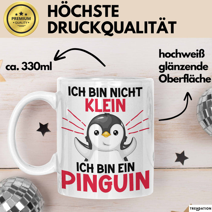 Lustige Tasse Geschenk Pinguin Mit Sonnenbrille Cooles Design Weiß Trendation