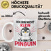 Lustige Tasse Geschenk Pinguin Mit Sonnenbrille Cooles Design Weiß Trendation
