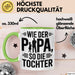 Papa Vatertag Tasse Becher Geschenk Lustige Geschenkidee Spruch Wie Der Papa So Die Tochter Grün Trendation