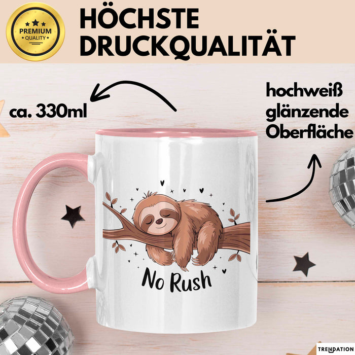 Faultier Liebhaber Tasse Geschenk Lustige Geschenkidee Spruch Für Langsames Leben Fans Rosa Trendation