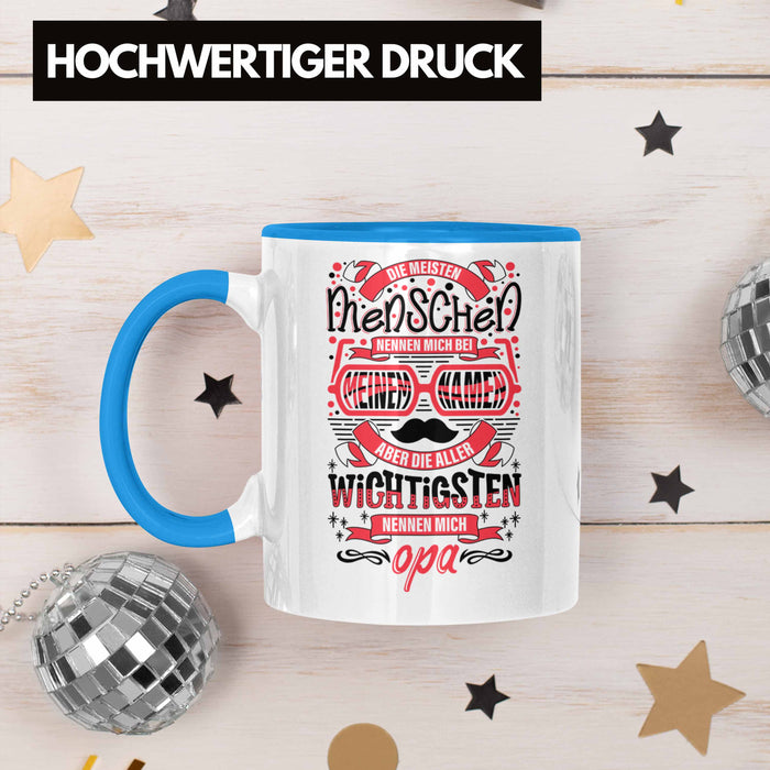 Opa Tasse Geschenk von Enkel Enkelin Bester Opa Der Welt Tasse Geschenkidee Bester Opa Der Welt Blau Trendation