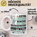 Hobbymaler Geschenk Tasse Lustiger Spruch Erheben Sie Sich Der Hobbymaler Betritt den Raum Weiß Trendation