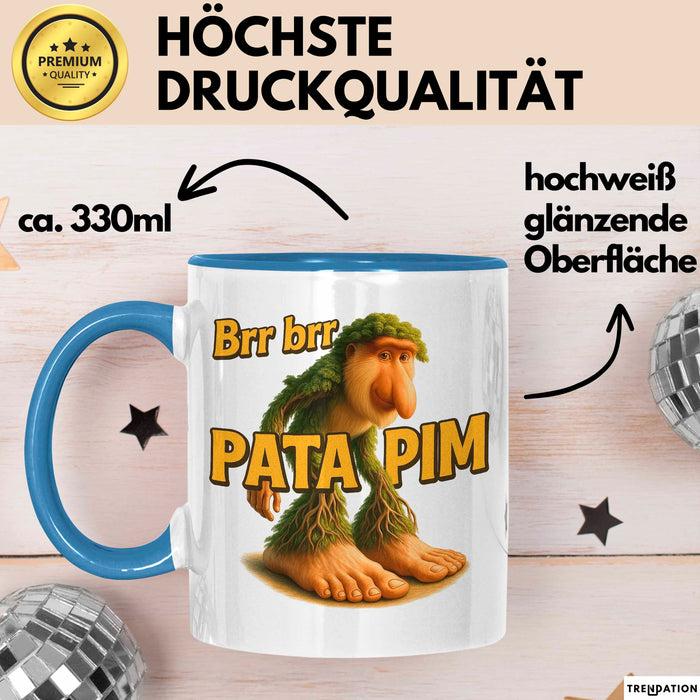 Brr brr Patapim Tasse Meme Italienisch Geschenk Lustig Becher Blau Trendation