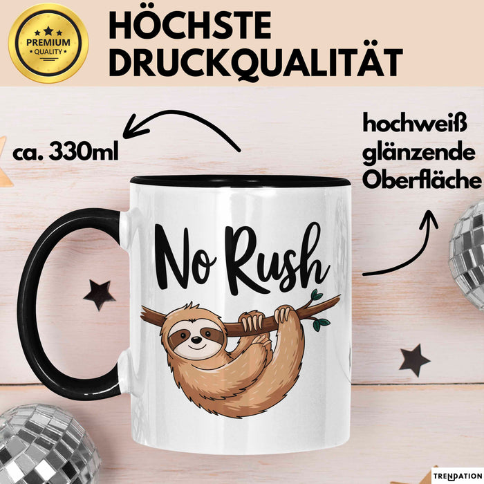 Faultier Tasse Geschenkidee Keine Eile für faule Faultiere Trendation
