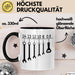 KFZ-Mechaniker Geschenk Tasse Schraubenschlüssel Flaschenöffner Männer Geschenkidee Handwerker Schwarz Trendation