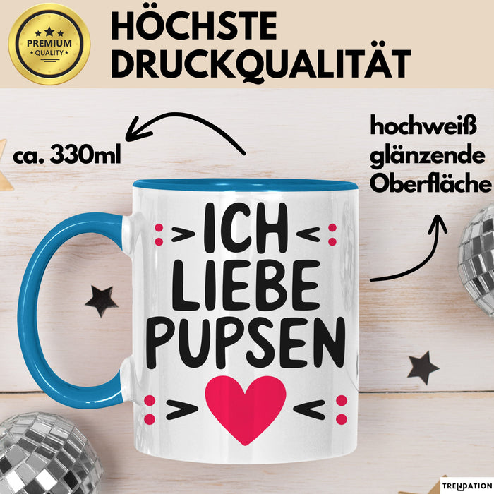Lustige Tasse Geschenk Ich Liebe Pupsen Geschenkidee Furz Humor