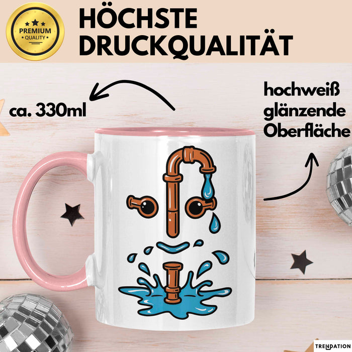 Klempner Tasse Geschenkidee Rohr Experte Lustiger Spruch Geschenkidee Lustig Rosa Trendation