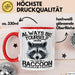 Waschbär Tier Tasse Geschenk Lustige Geschenkidee Spruch Always Be Yourself Rot Trendation