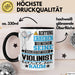 Violinist Geschenk Tasse Lustiger Spruch Erheben Sie Sich Der Violinist Betritt den Raum Schwarz Trendation