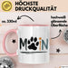 Hund Tierliebhaber Tasse Geschenk Lustige Geschenkidee Spruch Moin Rosa Trendation