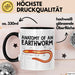 Regenwurm Tasse Geschenk Lustige Geschenkidee Spruch Anatomie Eines Regenwurms Schwarz Trendation