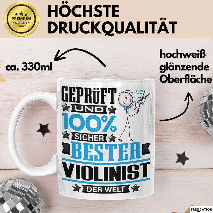 Violinist Geschenk Lustiger Spruch für Violinist Geschenkidee Bester Violinist Der Welt Weiß Trendation