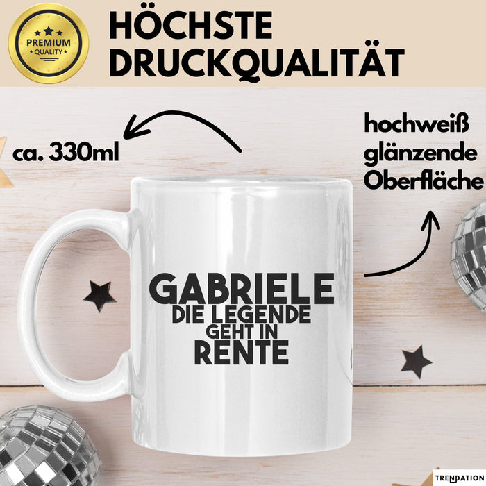 Gabriele Tasse Gabriele – Die Legende Geht In Rente Geschenk