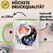Fuchs Tierliebhaber Tasse Geschenk Lustige Geschenkidee Spruch Japanischer Kitsune Fuchs Grün Trendation