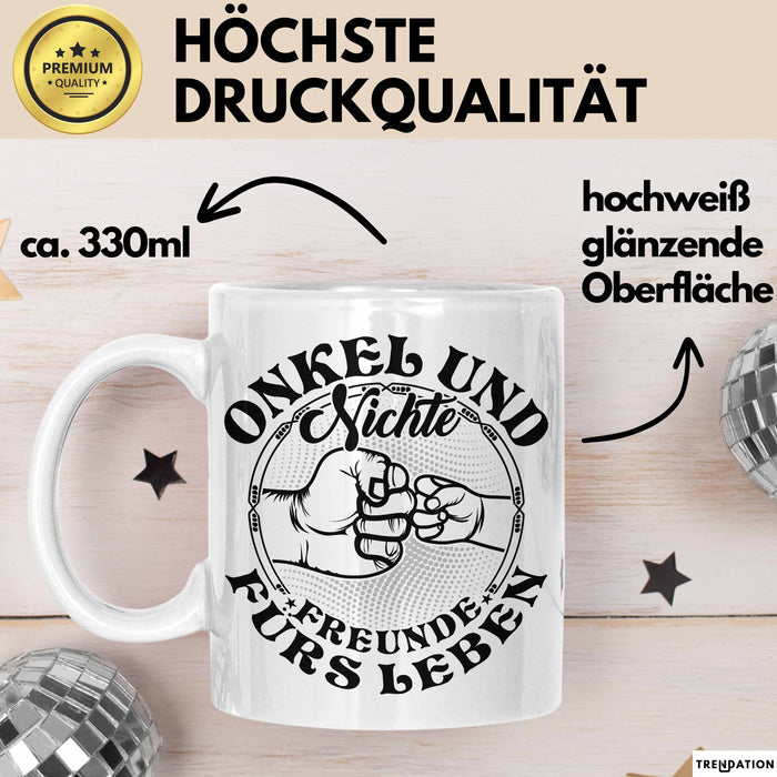 Onkel Und Nichte Geschenke Partner Tasse Faust Geschenkidee für Nichte Onkel von Nichte Weiß Trendation