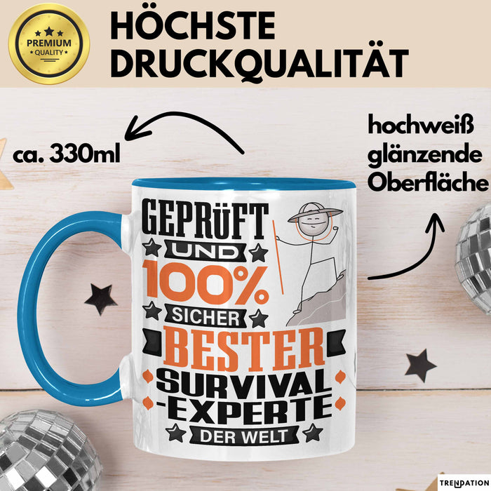 Survival-Experte Geschenk Lustiger Spruch für Survival-Experte Geschenkidee Bester Survival-Experte Der Welt Blau Trendation