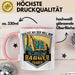 Baggerfahrer Geschenk Tasse Geschenkidee für Bagger-Fahrer Baustelle Der Tut Nix Der Will Nur Bagger Fahren Rosa Trendation