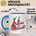 Meerjungfrau Geschenk Tasse für Mädchen Nymphe Nixe Becher Grafik Believe In Mermaids Blau Trendation