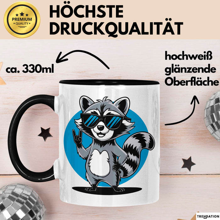 Waschbär Tierliebhaber Tasse Geschenk Lustige Geschenkidee Spruch Trendation