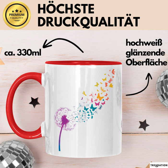 Blume Tasse Geschenk Lustige Geschenkidee Spruch Rot Trendation