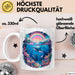 Delfin Tierliebhaber Tasse Geschenk Lustige Geschenkidee Spruch Regenbogendelfin Unterwasser Weiß Trendation