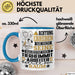 Tierheimmitarbeiter Geschenk Tasse Lustiger Spruch Erheben Sie Sich Der Tierheimmitarbeiter Betritt den Raum Blau Trendation