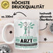 Arzt Geschenk Tasse Ich Bin Arzt Aber Sag Doch Einfach Superheld Lustige Geschenkdiee für Arzt Kaffee-Becher Weiß Trendation