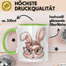 Kaninchen Hase Tierliebhaber Tasse Geschenk Lustige Geschenkidee Spruch Grün Trendation
