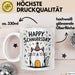 Geburtstagsfeier Katze Tasse Geschenk Lustige Geschenkidee Spruch Happy Schnurrsday Weiß Trendation