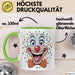 Zirkus Tasse Geschenk Lachender Clown Geschenkidee Künstler Grün Trendation