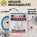 Musikberater Tasse Geschenk für Musikberater Geburtstag Lustiger Spruch Kaffee-Becher Was Ist Deine Superkraft Blau Trendation