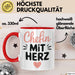 Büroarbeit Kollege Chef Tasse Geschenk Lustige Geschenkidee Spruch Chefin Mit Herz Rot Trendation