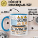 Schwimmerin Tasse Geschenk Lustig Abstand Halten Hochleistungs-Schwimmerin Mit Drang Zur Perfektion Bei Der Arbeit Blau Trendation